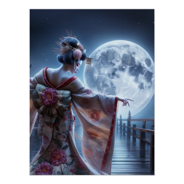 Der Geisha-Tanz zum Mond Poster (Vorderseite)
