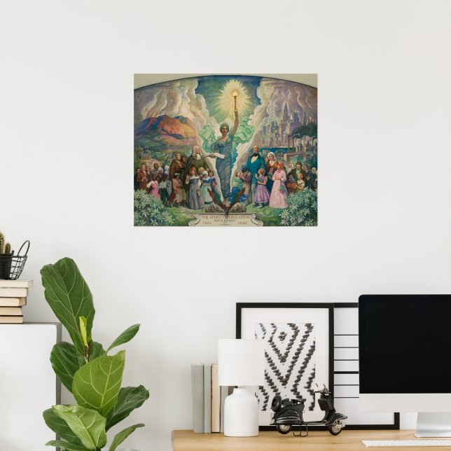 Der Geist der Bildung von Newell Convers Wyeth Poster (Heimbüro)