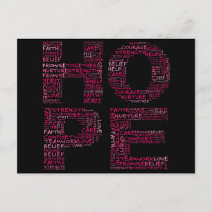 Der Geist der Hoffnung (rosa Text) Postkarte