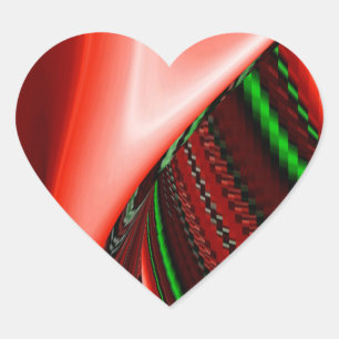 Der Geist der Liebe und Hoffnung Abstract 3D Rainb Herz-Aufkleber