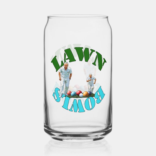 Der Geist der Rasenschüsseln: Bowler und Bowls Dosenglas (Vorderseite)