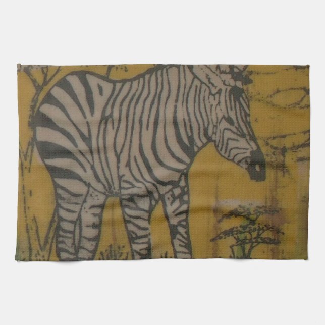 Der Geist der Serengeti: Zebra Weiden im Mara Geschirrtuch (Horizontal)