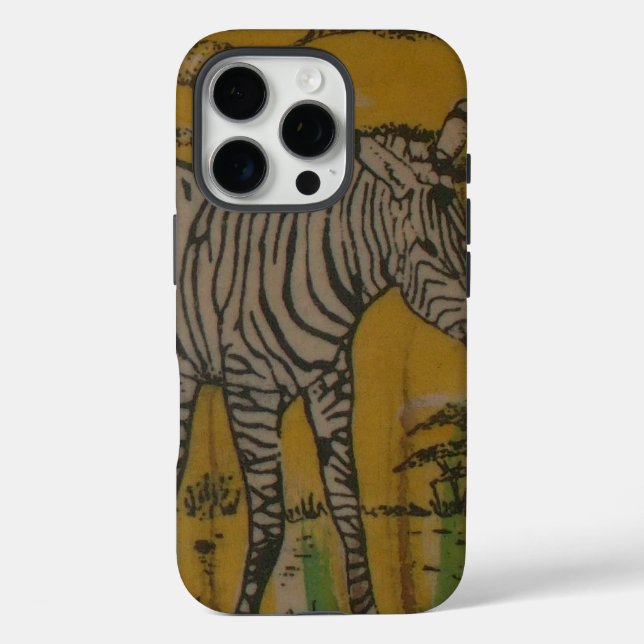Der Geist der Serengeti: Zebra Weiden im Mara iPhone 16 Pro Hülle (Rückseite)