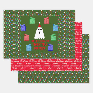 Der Geist der Weihnachten präsentiert lustige Ange Geschenkpapier Set