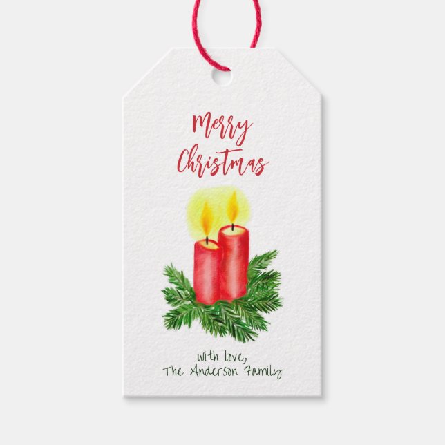 Der Geist der Weihnachts-Adventskerzen Personalisi Geschenkanhänger (Vorderseite)