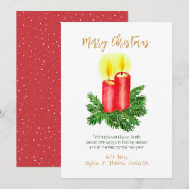 Der Geist der Weihnachts-Erlebniskerzen Feiertagskarte