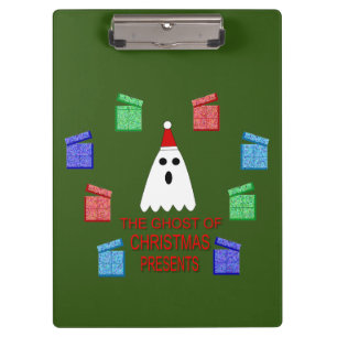 Der Geist der Weihnachtsgeschenke lustig Klemmbrett
