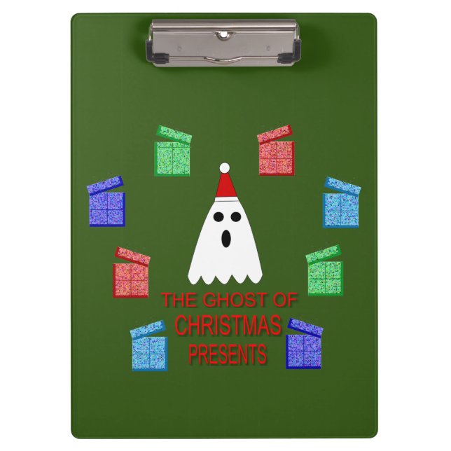 Der Geist der Weihnachtsgeschenke lustig Klemmbrett (Vorderseite)