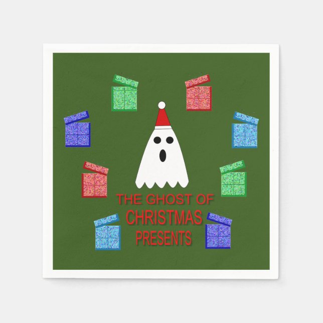 Der Geist der Weihnachtsgeschenke lustig Serviette (Vorderseite)