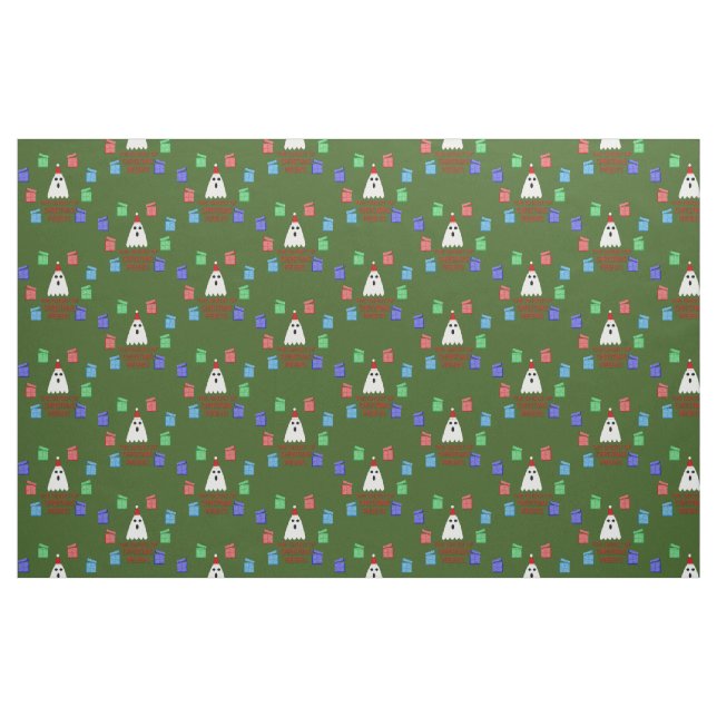 Der Geist der Weihnachtsgeschenke lustig Stoff (Fat Quarter (45,7 x 55,9 cm))