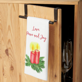 Der Geist der Weihnachtskerzen Liebe Frieden und F Geschirrtuch