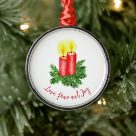 Der Geist des Weihnachtsaufwachses Candles Peace & Ornament Aus Metall