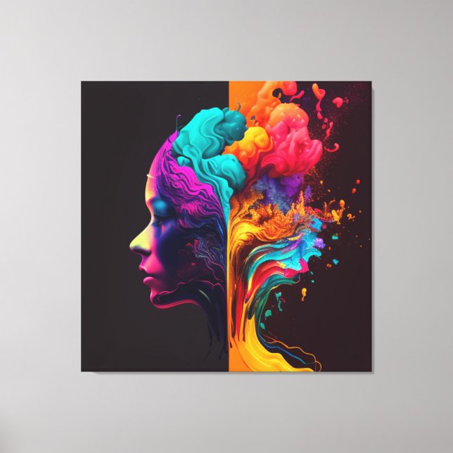 Der Geist einer Frau in blühenden Bewegungen. Leinwanddruck (Vorderseite)