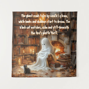 Der Geist im StudienHalloween Wandteppich