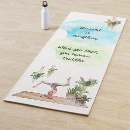 Der Geist ist alles Wasserfarben Yoga Mat Yogamatte