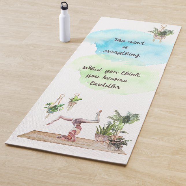 Der Geist ist alles Wasserfarben Yoga Mat Yogamatte (Beispiel)