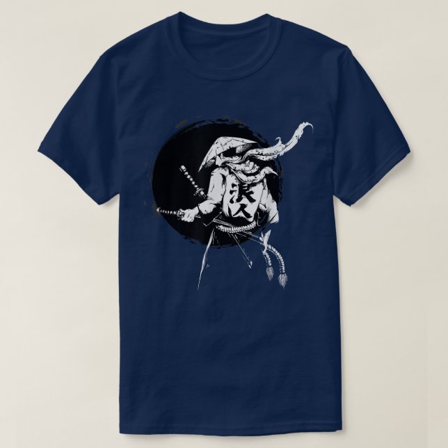 Der Geist Samurai Krieger Anime Manga Bushido  T-Shirt (Design vorne)