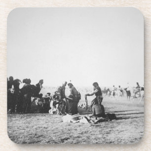 Der Geist-Tanz, South Dakota, 1890 (b/w Foto) Getränkeuntersetzer