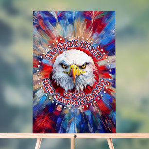 Der Geist von 1776, 2026 Amerikas Roter Adler Feue Acrylschild