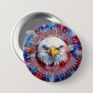 Der Geist von 1776, 2026 Amerikas Roter Adler Feue Button