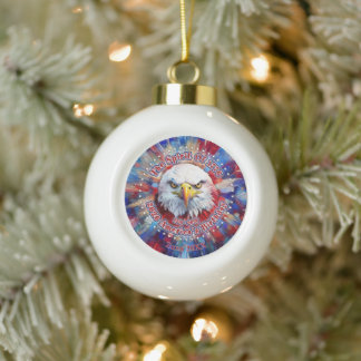 Der Geist von 1776, 2026 Amerikas Roter Adler Feue Keramik Kugel-Ornament