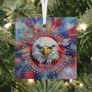 Der Geist von 1776, 2026 Amerikas Roter Adler Feue Ornament Aus Glas
