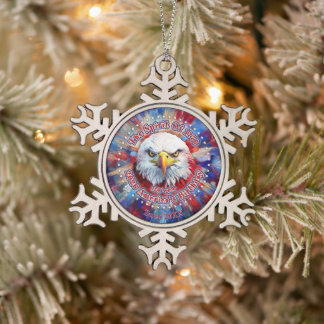 Der Geist von 1776, 2026 Amerikas Roter Adler Feue Schneeflocken Zinn-Ornament