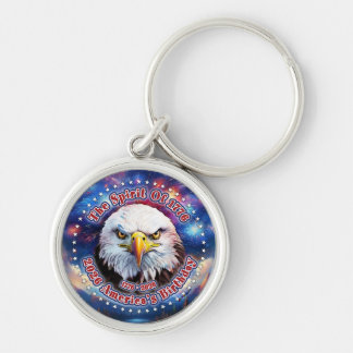 Der Geist von 1776, 2026 Brauner Adler Feuerwerk M Schlüsselanhänger