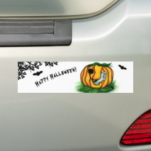 Der Geist von Halloween , Bat , Geist und Spider Autoaufkleber