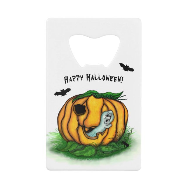 Der Geist von Halloween , Bat , Geist und Spider Geldbeutel Flaschenöffner (Vorderseite)