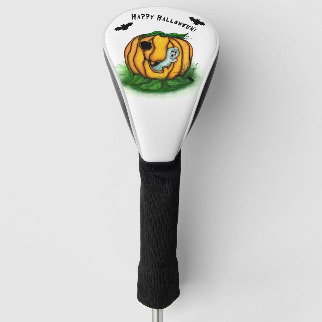 Der Geist von Halloween , Bat , Geist und Spider Golf Headcover (Vorderseite)