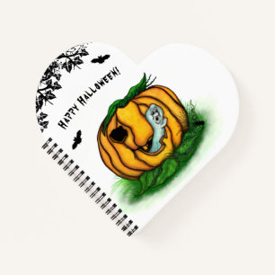 Der Geist von Halloween , Bat , Geist und Spider Notizbuch