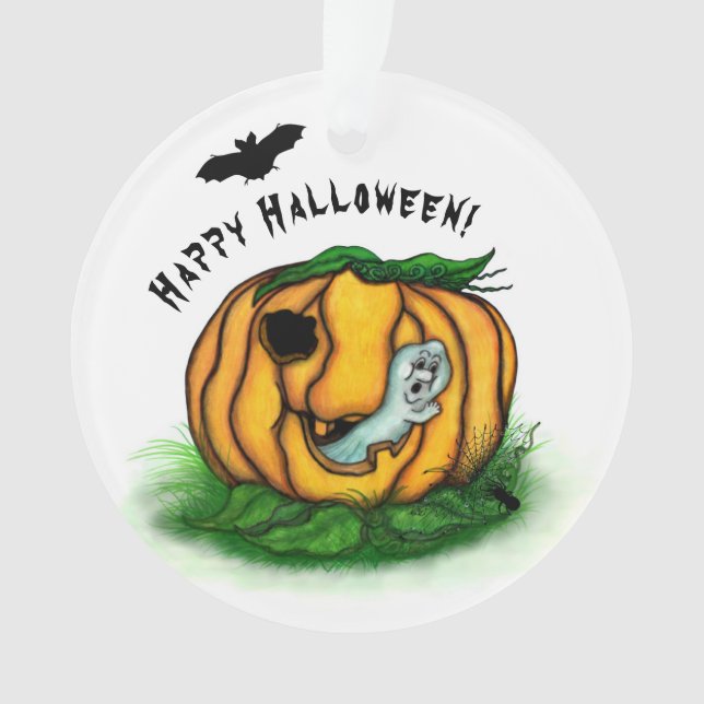 Der Geist von Halloween , Bat , Geist und Spider Ornament (Vorderseite)