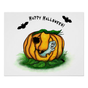 Der Geist von Halloween , Bat , Geist und Spider Poster