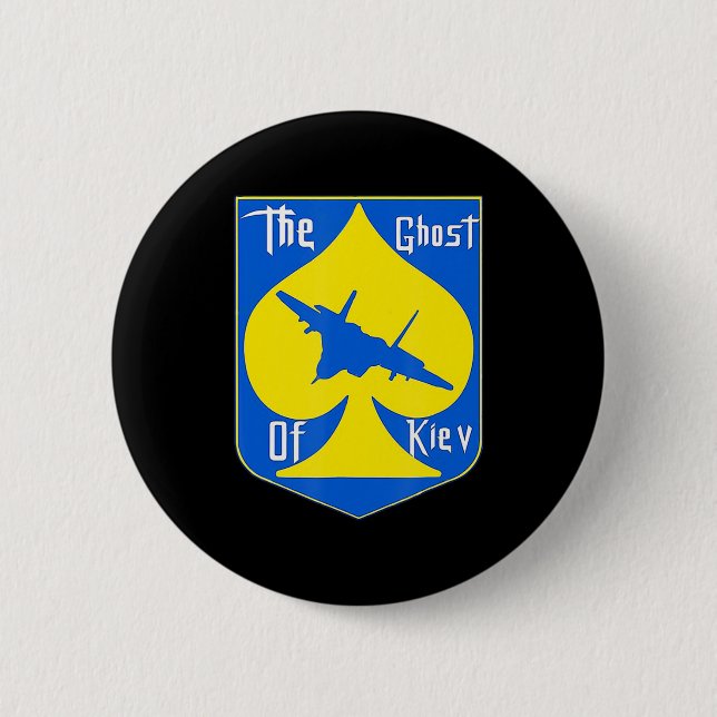 Der Geist von Kiew I steht mit der ukrainischen Button (Vorderseite)