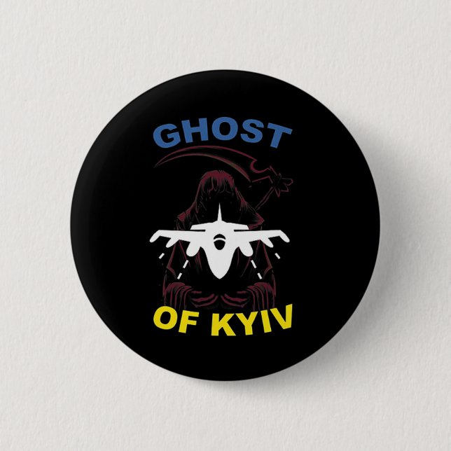 Der Geist von Kiew Ich stehe mit der Ukraine  Button (Vorderseite)