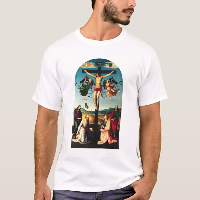 Der gekreuzigte Christus mit der Jungfrau Mary T-Shirt (Vorderseite)