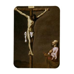Der gekreuzigte Christus mit einem Maler Magnet