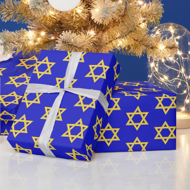 Der gelbe Star von David Geschenkpapier (Feiertage)