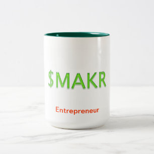 Der Geldmacher individuell anpassbar Zweifarbige Tasse