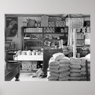 Der Gemischtwarenladen, Moundville, Alabama: 1936 Poster