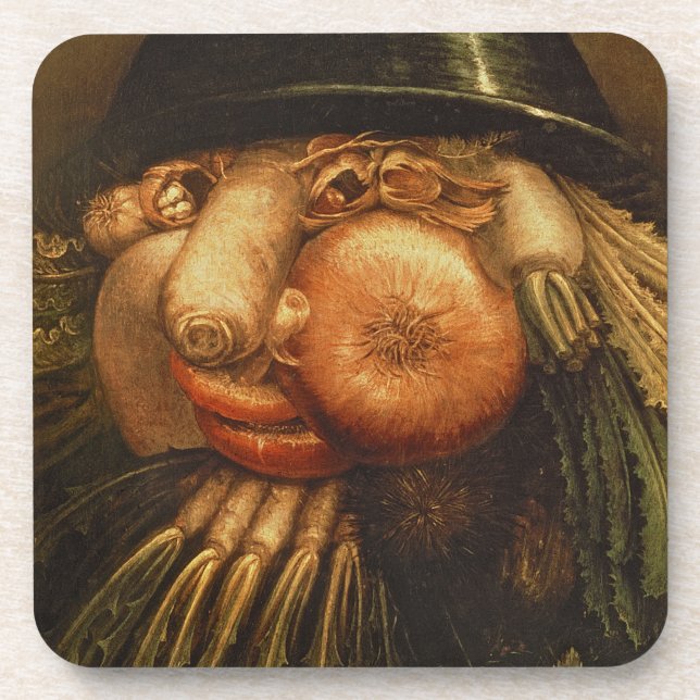 Der Gemüsegärtner, c.1590 (Öl auf Platte) Getränkeuntersetzer (Vorderseite)