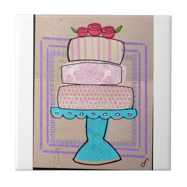 Der gemusterte Pastellturm Fliese (Vorderseite)