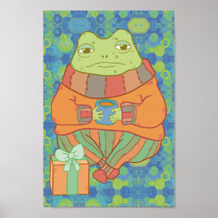 Der gemütliche Frosch Poster