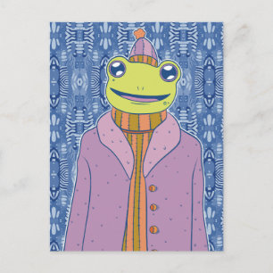 Der gemütliche Frosch Postkarte