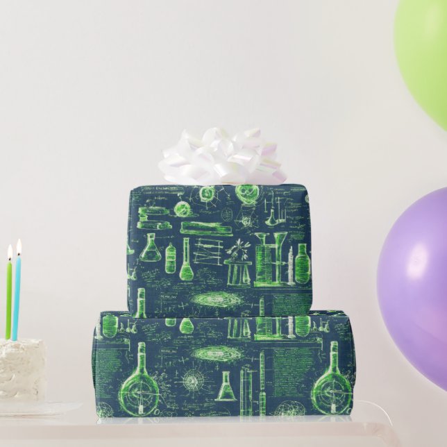 Der geniale Entwurf von Mad Scientist Geschenkpapier (Partygeschenke)