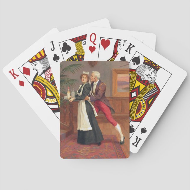 Der Gentleman und das Mädchen Spielkarten (Rückseite)