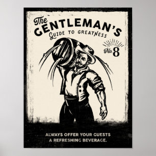 "Der Gentleman's Guide to Greatness" Coole Mensche Poster