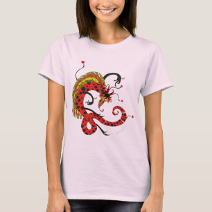 Der gepunktete Tanzen-Drache T-Shirt
