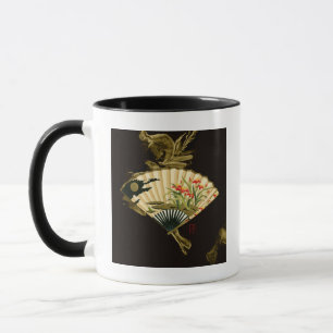 Der gequälte Orientalische Lüfter mit Blumendesign Tasse